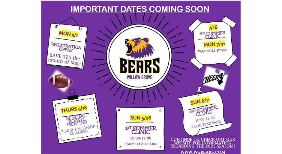 IMPORTANT DATES 